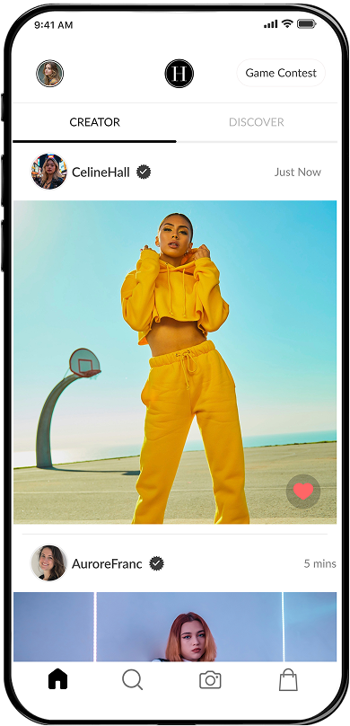 happer mobile mockup